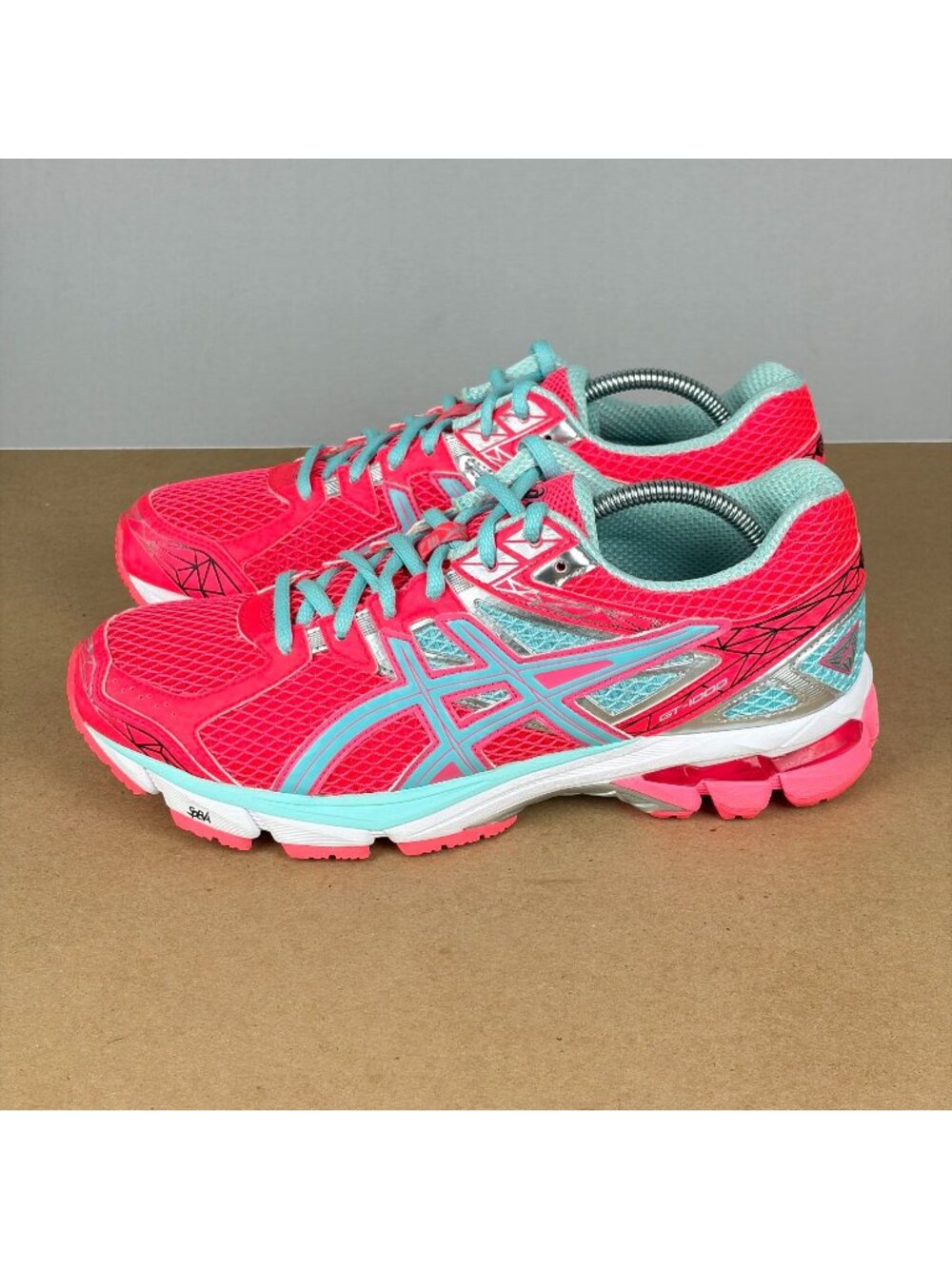 Asics GT-1000 3 Athletic Running Shoes Womens 8.5 Diva Pink Ice Blue Breathable
